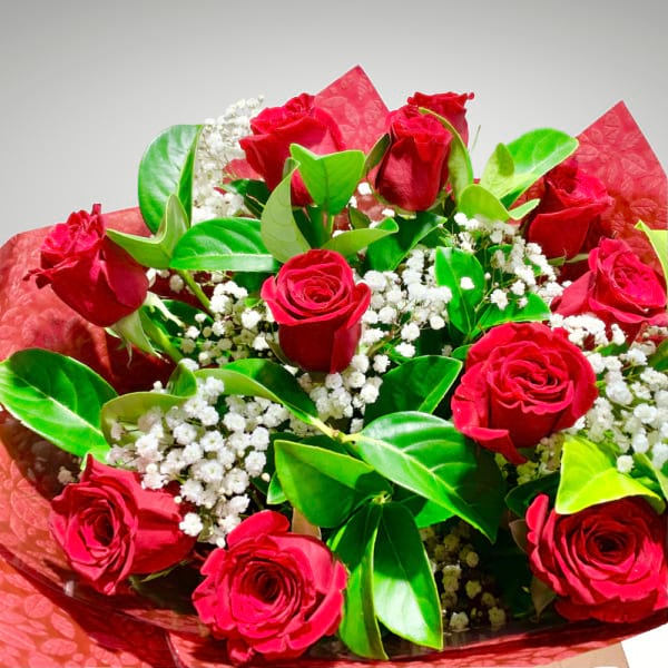 One Dozen Red Roses Bouquet