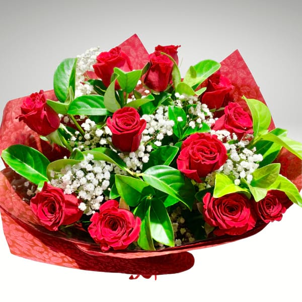 One Dozen Red Roses Bouquet