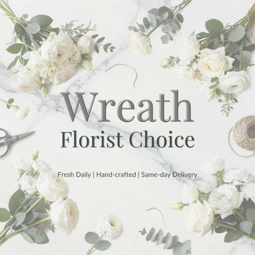 White Sympathy Wreath â€” Designer`s Choice