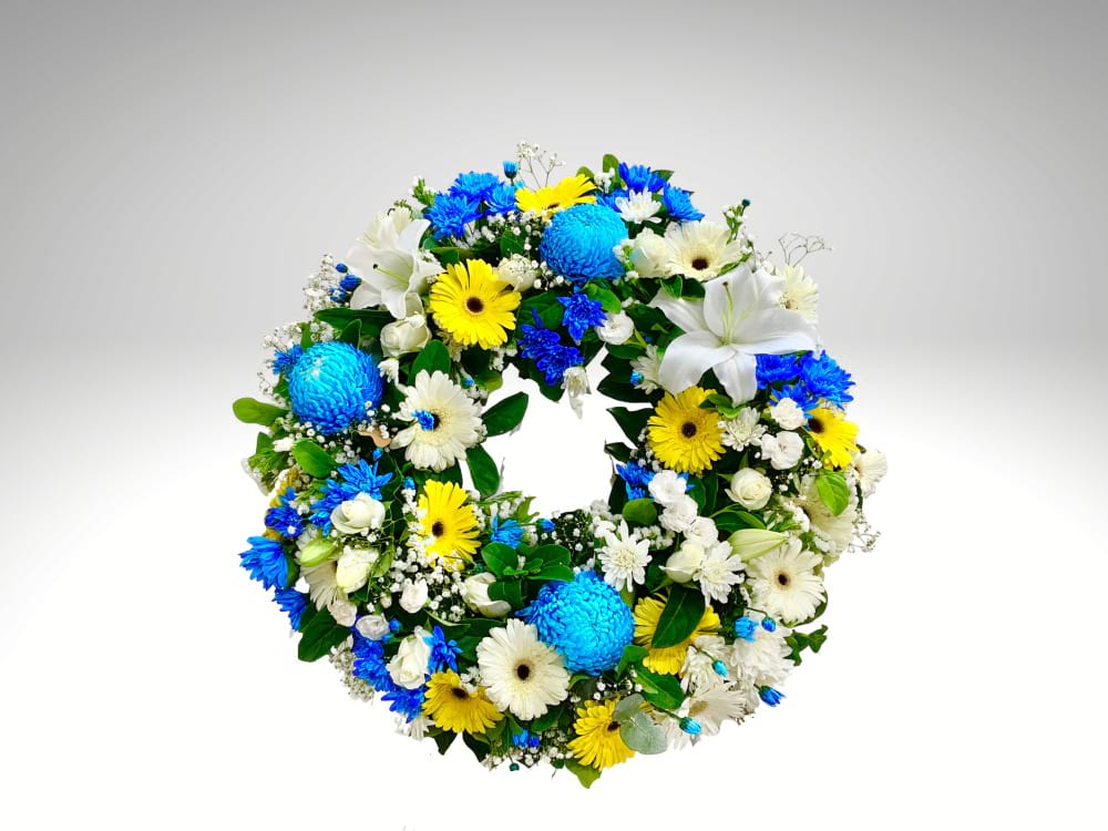 Azure Hope Sympathy Wreath