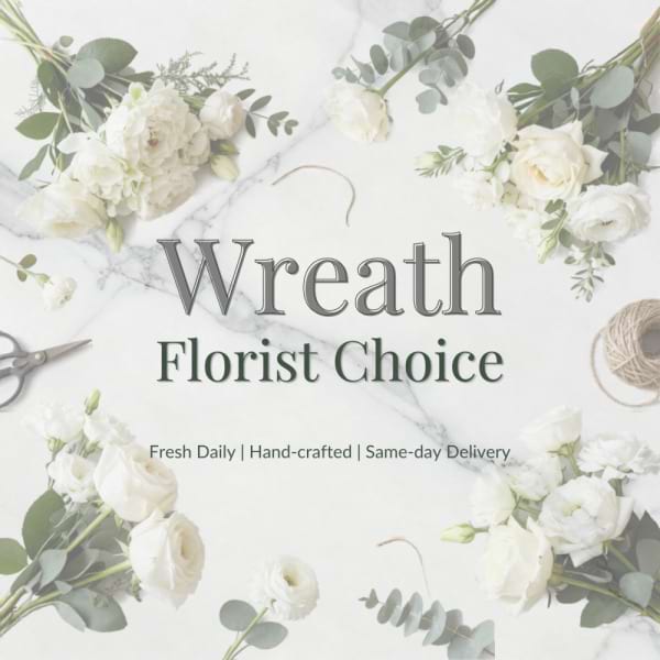 White Sympathy Wreath — Designer's Choice