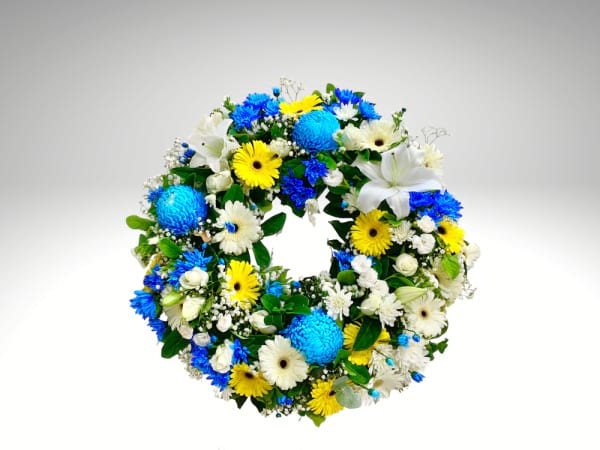 Azure Hope Sympathy Wreath