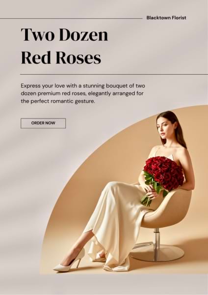 Two Dozen Red Roses Bouquet